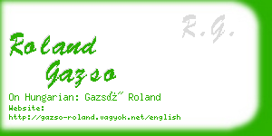 roland gazso business card